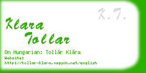 klara tollar business card